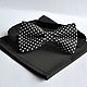 Tie black polka dot Aesthetics pocket square black, Ties, Moscow,  Фото №1