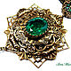 Vintage style. emerald. Necklace 'Oasis', Necklace, Protvino,  Фото №1
