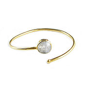 Украшения handmade. Livemaster - original item Gold bracelet with moon stone Magic bracelet with agulara. Handmade.