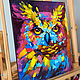 The picture with the bird. Owl oil painting on canvas. Pictures. Lifia Art. Online shopping on My Livemaster.  Фото №2
