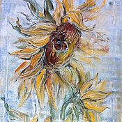 Картины и панно handmade. Livemaster - original item Pastel sunflowers, oil painting. Handmade.