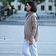 Order Beige women's sweater with side slits. CUTE-KNIT by Nata Onipchenko. Livemaster. . Sweaters Фото №3