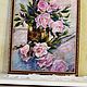Order Picture.oil.Roses.' Still life with roses' delicate flowers. OMA-EVA. Livemaster. . Pictures Фото №3