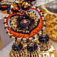 Brooch-pin: The Order of Leander. Red, Black, Brown. Brooches. LADY-LIZA jewelry shop. My Livemaster. Фото №6