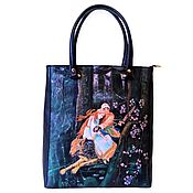 Borsa: Женская кожаная сумка "Разноцветные квадраты"