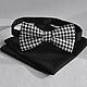 Tie black plaid Vichy black shawl into a jacket pocket, Ties, Moscow,  Фото №1