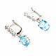 Blue Earrings,Cubic Zirconia earrings,Zircon Blue Ice earrings. Earrings. Irina Moro. My Livemaster. Фото №4