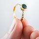 Vermeil ring with 6mm london blue topaz (RCR6). Rings. IRStudio. Online shopping on My Livemaster.  Фото №2