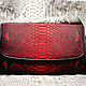 Purse-clutch, Python skin, red. Wallets. SHOES&BAGS. My Livemaster. Фото №6