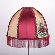 Для дома и интерьера handmade. Livemaster - original item Vintage lampshade for floor lamp with embroidery " Pauline". Handmade.