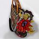 Bag felted. Art-bag "Autumn bouquet with gerberas and leaves of the Co. Classic Bag. wool gifts. My Livemaster. Фото №4