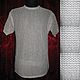 100% linen.T-shirt 'Chalk Mesh' with shirt sleeve, T-shirts and undershirts for men, Kostroma,  Фото №1
