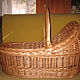 Order Baby carrier cradle with handle for newborns made of willow vine, wobble. ekolibelka (Ekolibelka). Livemaster. . Gift for newborn Фото №3