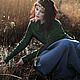 Зеленый свитер "Русалочий омут ". Свитеры. МОДНЫЙ ВОЙЛОК ОЛЬГИ ШУЛЯК ОДЕЖДА. Интернет-магазин Ярмарка Мастеров.  Фото №2