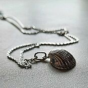 Украшения handmade. Livemaster - original item Shell pendant on a chain, silver (P52). Handmade.