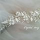 The twig in the hair of the bride white. Hair Decoration. Кристальная веточка - Crystal twig (Crystal-twig). My Livemaster. Фото №6