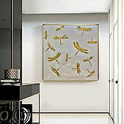 Картины и панно handmade. Livemaster - original item Painting golden dragonflies. Golden dragonfly with golden pebbles.. Handmade.