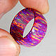 Wide ring made of synthetic opal 'Royal Purple', Rings, Vladimir,  Фото №1