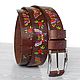 Butterfly Hand Painted Belt, Genuine Leather Belt. Straps. Made In Rainbow. Ярмарка Мастеров.  Фото №6