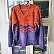 Винтаж: Джемпер.Chenille.Free size.Со своим Я! USA!. Свитера винтажные. MixVintage. Ярмарка Мастеров.  Фото №6