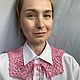 Заказать Воротник вязаный съёмный розовый. Анна Соколович крафт. Ярмарка Мастеров. . Воротнички Фото №3