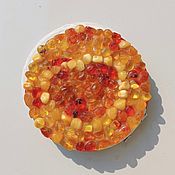 Сувениры и подарки handmade. Livemaster - original item Pocket mirror for women with amber souvenir gift. Handmade.