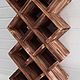 Wine rack 'Sota' for 14 bottles in firing. Shelving. Color Wood. My Livemaster. Фото №6