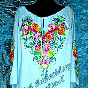 Одежда handmade. Livemaster - original item Dress embroidered linen 