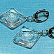 Swarovski серьги Crystal Silver Shadow 28mm. Серьги классические. TLN North. Интернет-магазин Ярмарка Мастеров.  Фото №2
