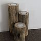 Подсвечник деревянный цилиндрический (набор). Подсвечники. Hello wood | Здравствуй, дерево. Ярмарка Мастеров.  Фото №4