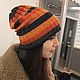 Шапка ручной работы из мериносовой шерсти. Шапки. marivladikniting. Ярмарка Мастеров.  Фото №5