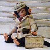 Куклы и игрушки handmade. Livemaster - original item Teddy the monkey Michael.. Handmade.
