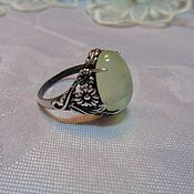 Украшения handmade. Livemaster - original item Ring (ring) 925 sterling silver with prehnite And. Handmade.