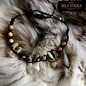 Wolf Teeth Necklace brown