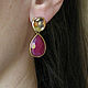 Maroon earrings, gold maroon earrings ' Berry'. Earrings. Irina Moro. My Livemaster. Фото №4