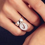 Украшения handmade. Livemaster - original item Ring with pendant (pendant) of 925 silver. Handmade.