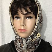 Блузон из Павлопосадского палантина с колье- шарфом Ирис