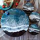 Tray and 3 coasters for serving ' Black beach', Trays, Zeya,  Фото №1