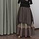 No. №223.1 Linen double boho skirt. Skirts. Olga V. Kazarinova. My Livemaster. Фото №6