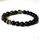 Bracelet mens Defender from natural stones. Bead bracelet. Exclusive hand painted. My Livemaster. Фото №4