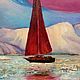 Order Huge painting 100 by 100 cm oil painting ice Arctic scarlet sails. paintmart (oikos). Livemaster. . Pictures Фото №3