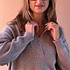 Джемпер - поло с глубоким вырезом (цена за работу). Джемперы. Ksenia Che. Интернет-магазин Ярмарка Мастеров.  Фото №2