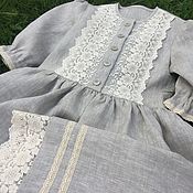Одежда handmade. Livemaster - original item Linen dress 