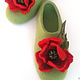 Natural felted Slippers to buy. House shoes made of wool.
