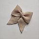Knitted bow - barrette machine for hair 'beige', Hairpins, Moscow,  Фото №1
