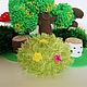 Forest glade Fly Agaric Flowers Knitted decorations for the puppet theater. Puppet show. sunnytoys-gifts. My Livemaster. Фото №4