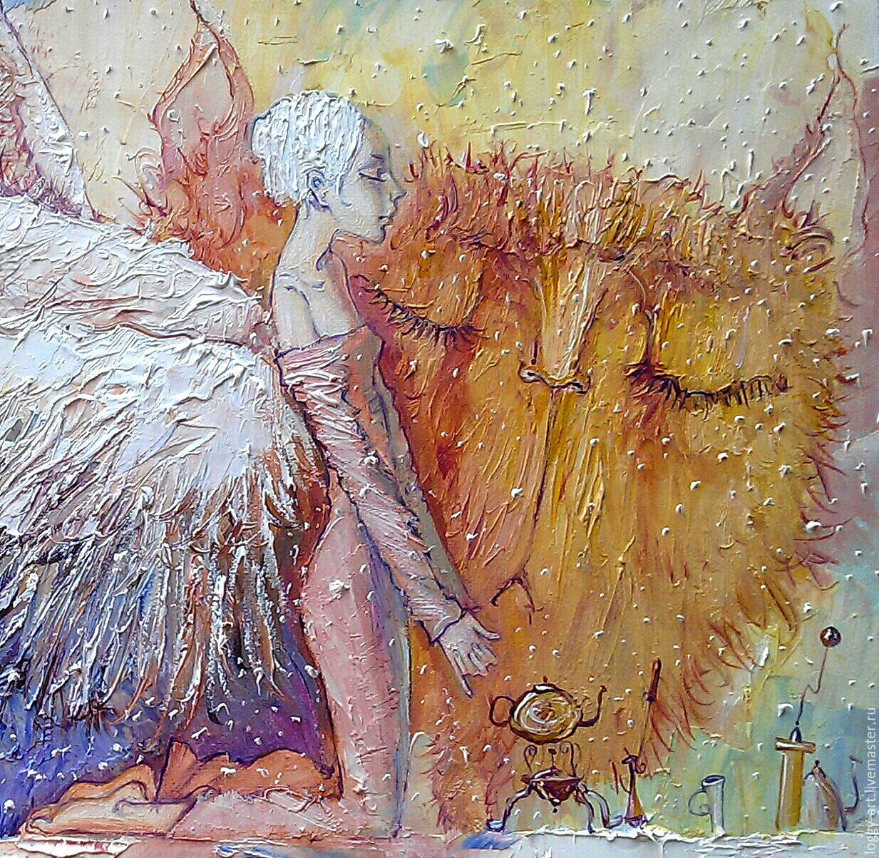 Рисунки ангелов с крыльями