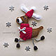 Crochet Reindeer pattern Christmas ornament and souvenir. Knitting patterns. InspiredCrochetToys. My Livemaster. Фото №6