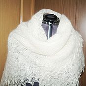 Аксессуары handmade. Livemaster - original item Down shawl-a cobweb of white fluff.. Handmade.