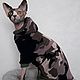 Clothing for cats 'Hoodie with fur 'Camouflage ', Pet clothes, Biisk,  Фото №1